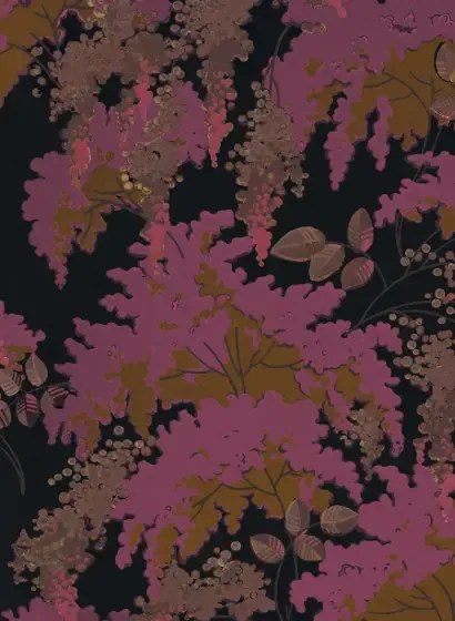 Isidore Leroy Carta da parati Frondaisons - Pourpre