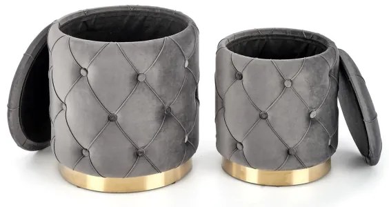 SET 2x Tabacco POLLY diametro 40/44 cm grigio/oro