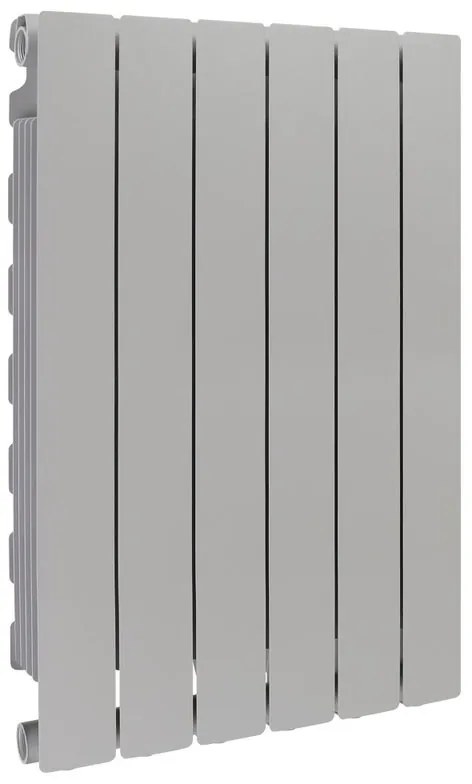 Radiatore acqua calda PRODIGE MODERN in alluminio, 6 elementi, interasse 700 mm, silver
