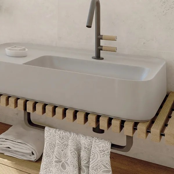 NIMCO NKC 30035-90 - Appendiabiti da parete NIKAU 39 cm opaco nero