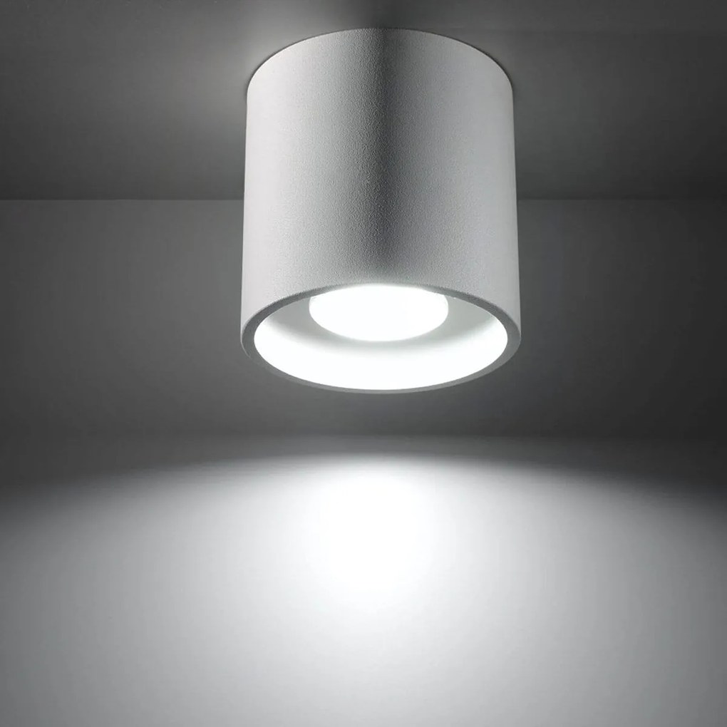 Plafoniera da Soffitto in Alluminio ORBIS 1 GU10 Bianca da Interno