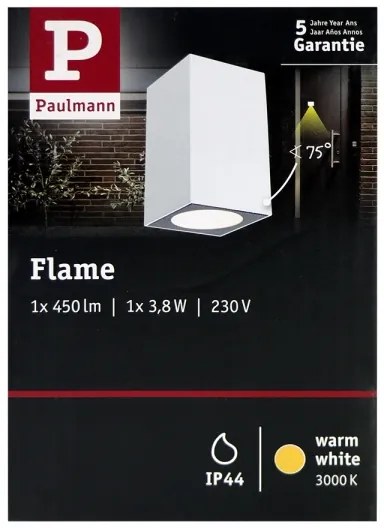 Paulmann 94329 - LED/3,8W IP44 Applique da esterno FLAME 230V bianca