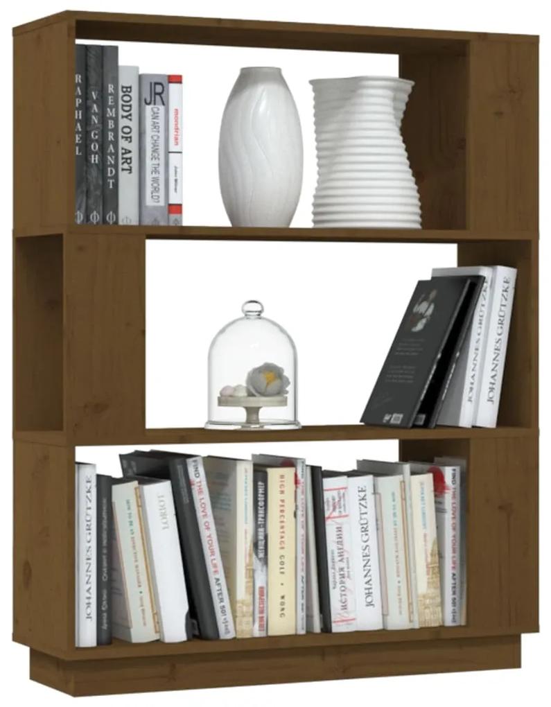 Libreria/divisorio miele 80x25x101 cm in legno massello