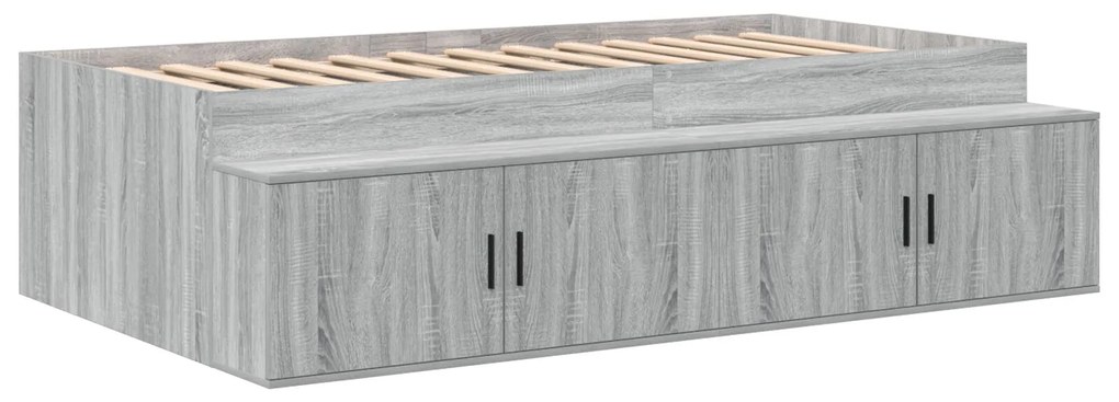Struttura letto grigio sonoma 90x200 cm