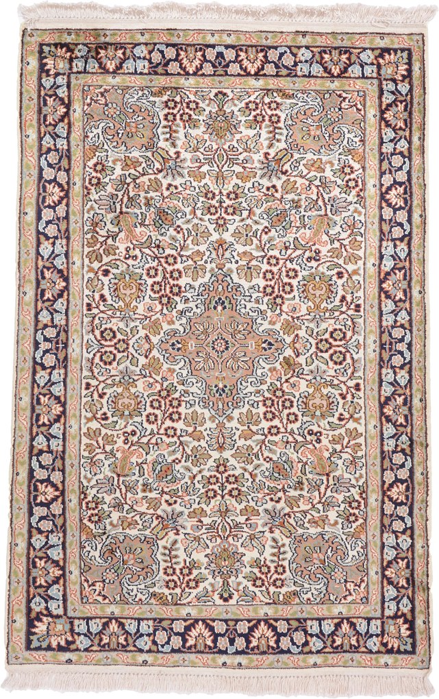 Cashmere Silk Tappeto 80 x 120 (Indian) Annodato A Mano