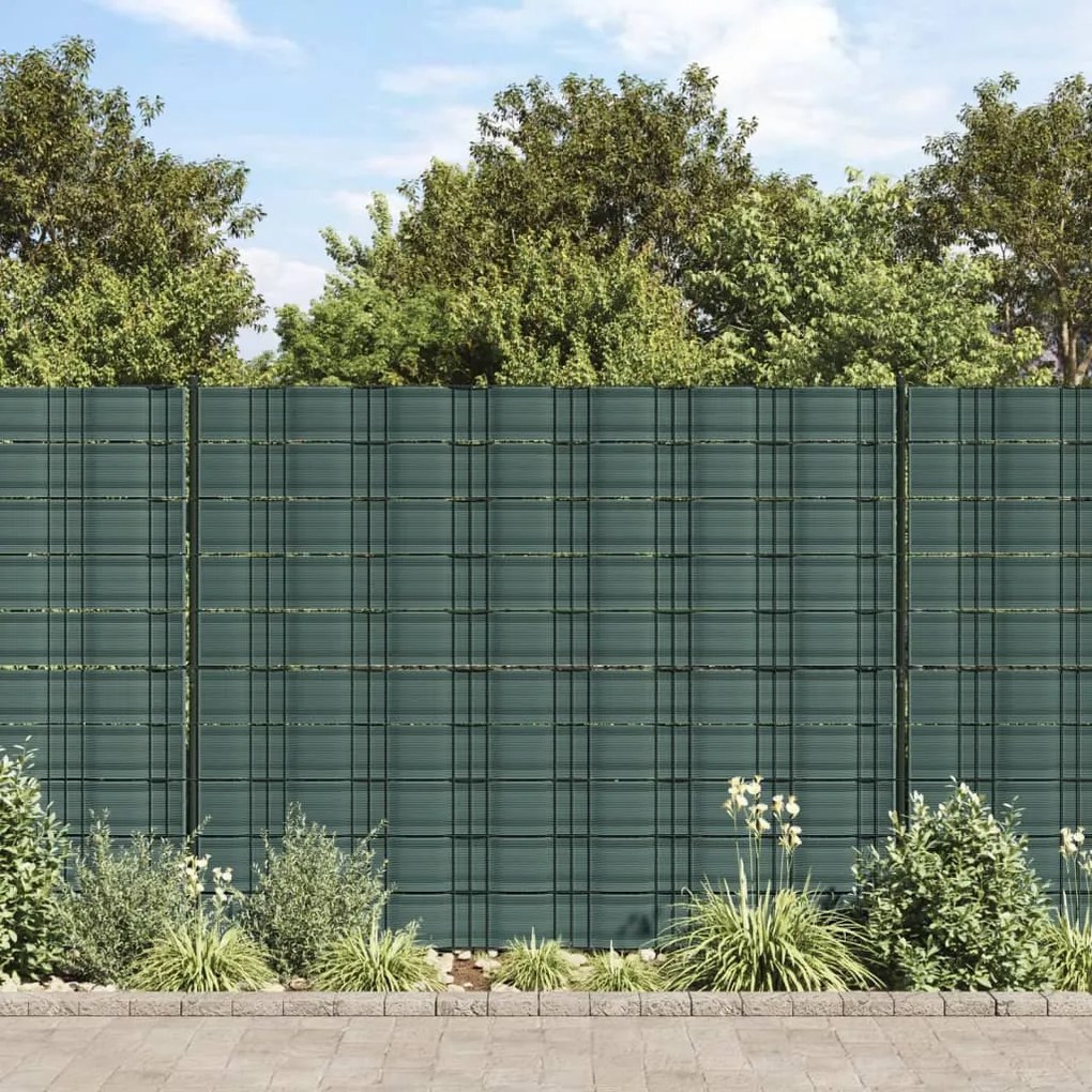 Schermi Privacy Da Giardino 10 Pz Verde 252,5x19 Cm Pvc /