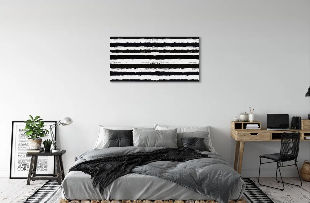 Quadro su tela Strisce zebra irregolari 100x50 cm