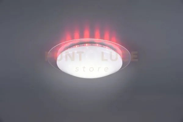Bilbo plafoniera led diffusore bianco effetto stelle con bordo tras...