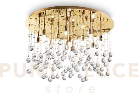 Moonlight lampadario a soffitto oro e cristallo 12 luci attacco g9 ...