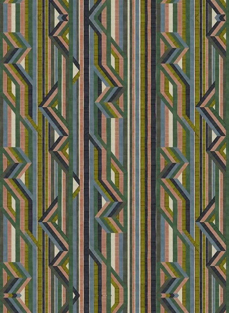 Christian Lacroix Carta da parati Reflets Sur Le Rhone Grasscloth - Vert Riziere