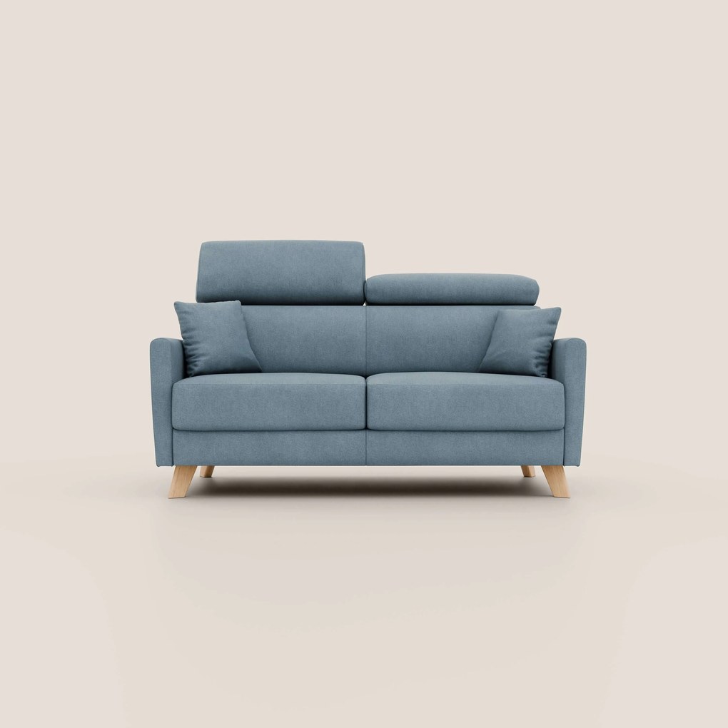 Francy divano letto matrimoniale con poggiatesta regolabili in tessuto impermeabile e smacchiabile T17 carta da zucchero