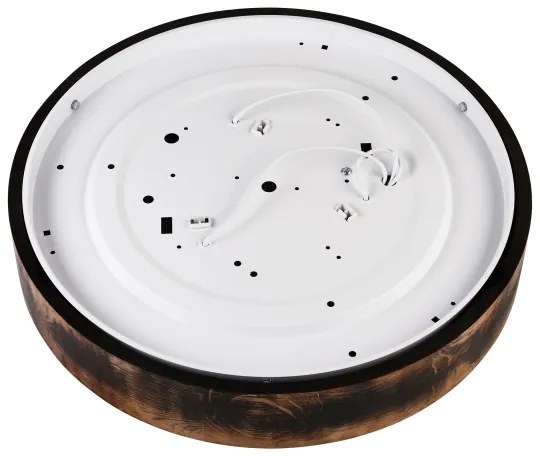 Lampada da soffitto OAK SMOKY 3xE27/15W/230V Ø47,5 cm rovere marrone scuro