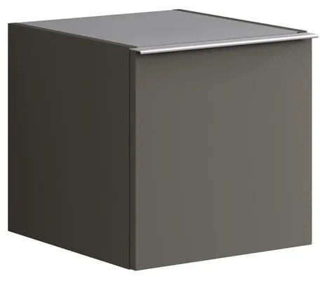 Struttura semi colonna da bagno Pixel 1 anta laccato opaco grigio carbone L 40 x H 40 x P 45.5 cm