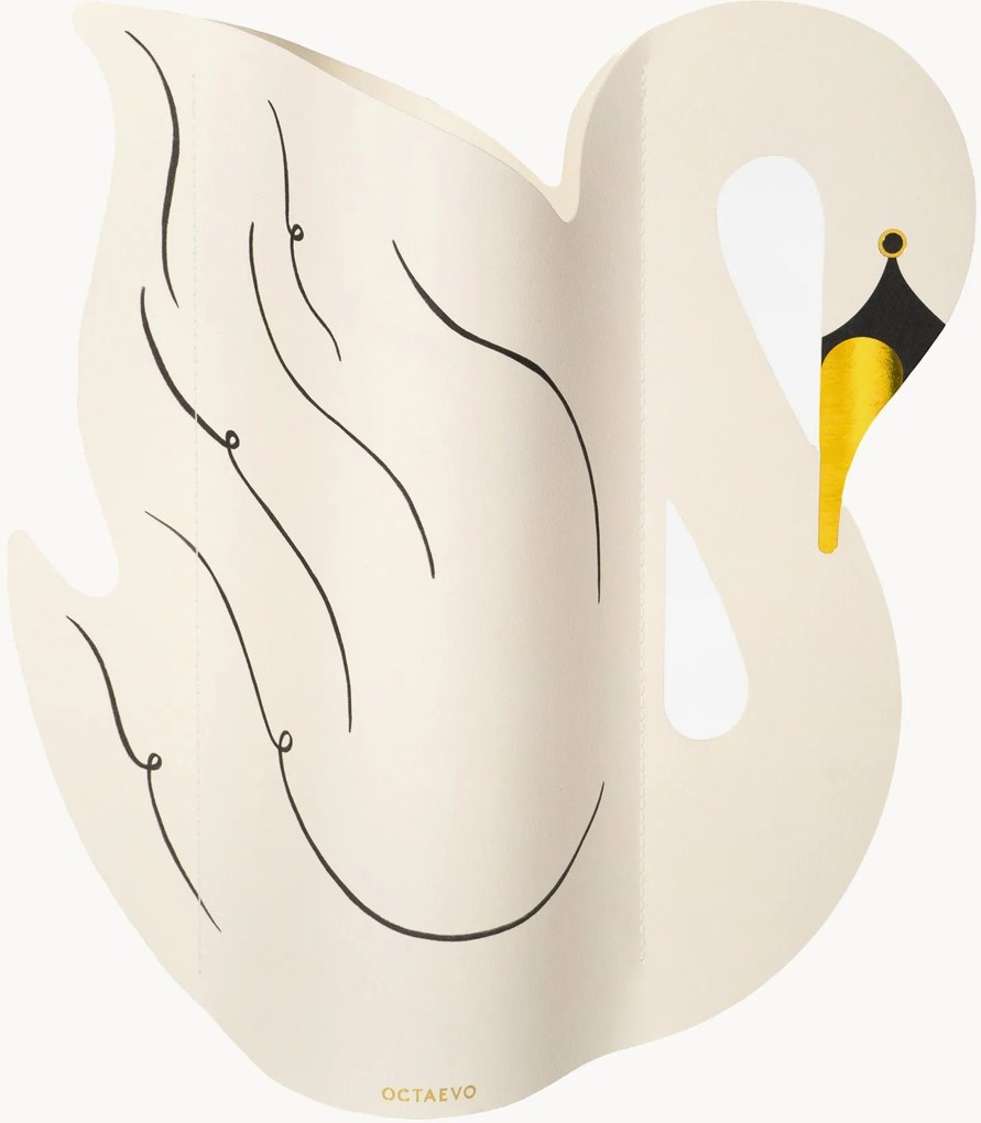 Vaso decorativo in carta Swan Mini, alt. 18 cm