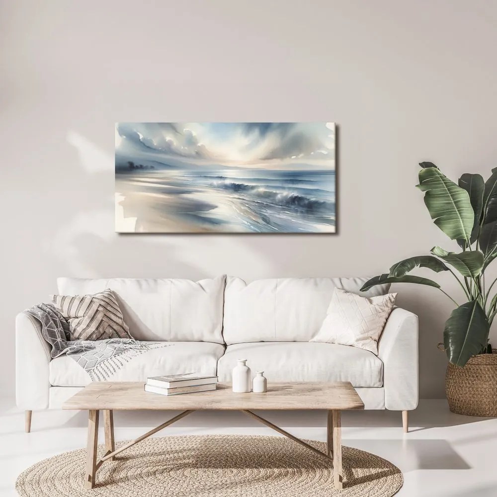Quadro su tela – Onde mattutine sulla costa