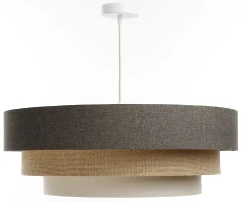 Lampadario a sospensione con filo BOHO TRINITI 1xE27/60W/230V grigio/beige/color crema
