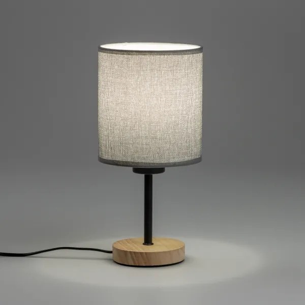 Brilagi - Lampada da tavolo NUBILA WOOD 1xE27/25W/230V quercia/grigio
