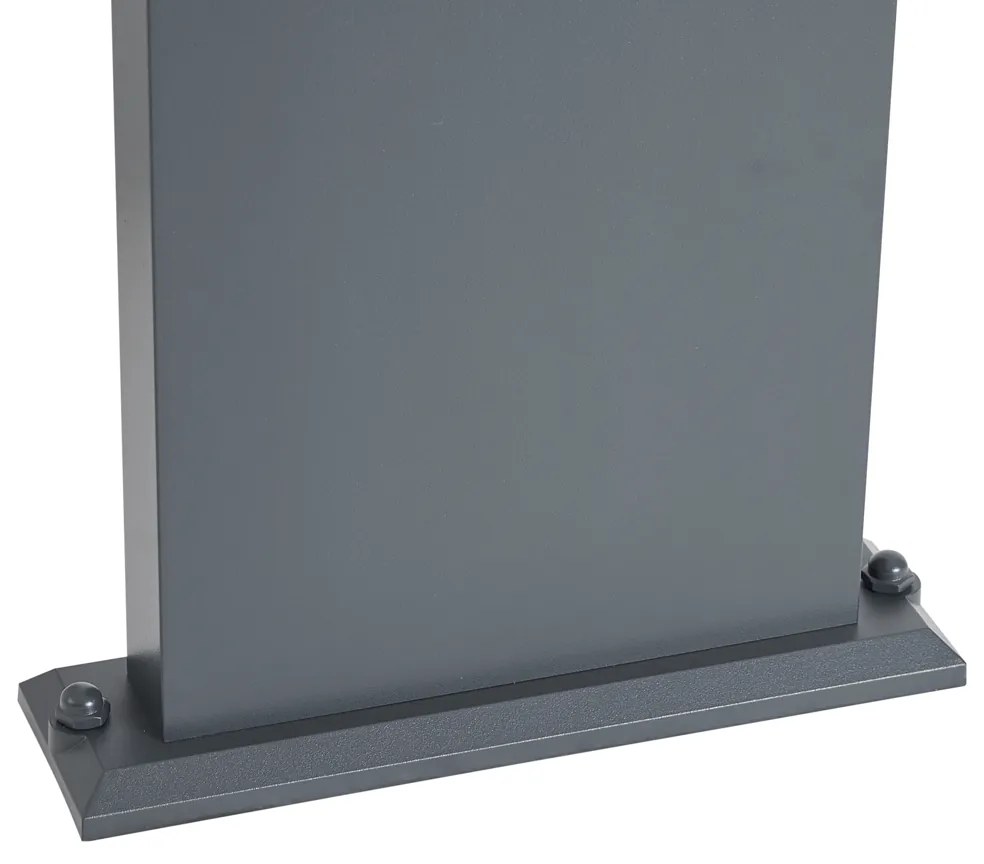 Lampada da esterno da palo grigio scuro con sensore di movimento 60cm IP54 solare - Judge