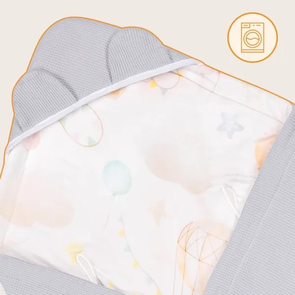 Lionelo - Sacco avvolgente per seggiolino auto TRAVEL SWADDLE 90x90 cm Grigio Baloon