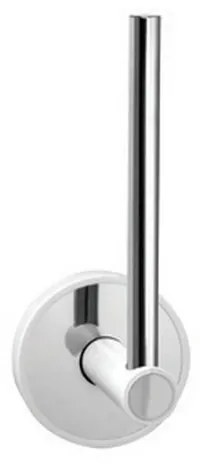 Kamalu - Portarotolo verticale in acciaio inox lucido e dettagli in abs bianco | NICO-B