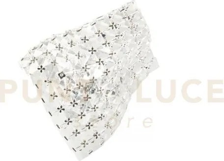 Applique a parete rumba trasparente 1 luce attacco g9 25x14x29cm in...