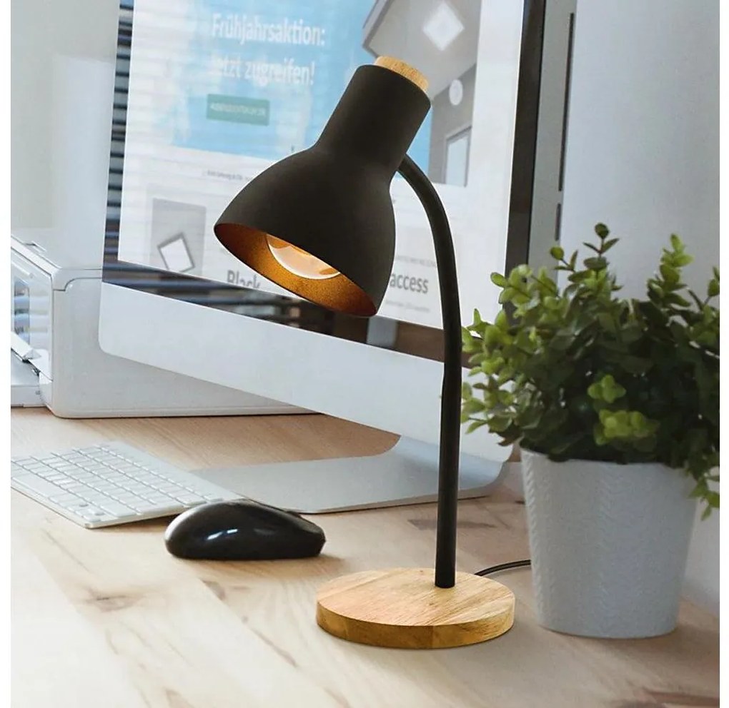 Eglo 98831 - Lampada da tavolo VERADAL 1xE27/40W/230V nero