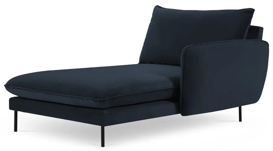 Poltrona in velluto blu scuro (angolo destro) Vienna - Cosmopolitan Design