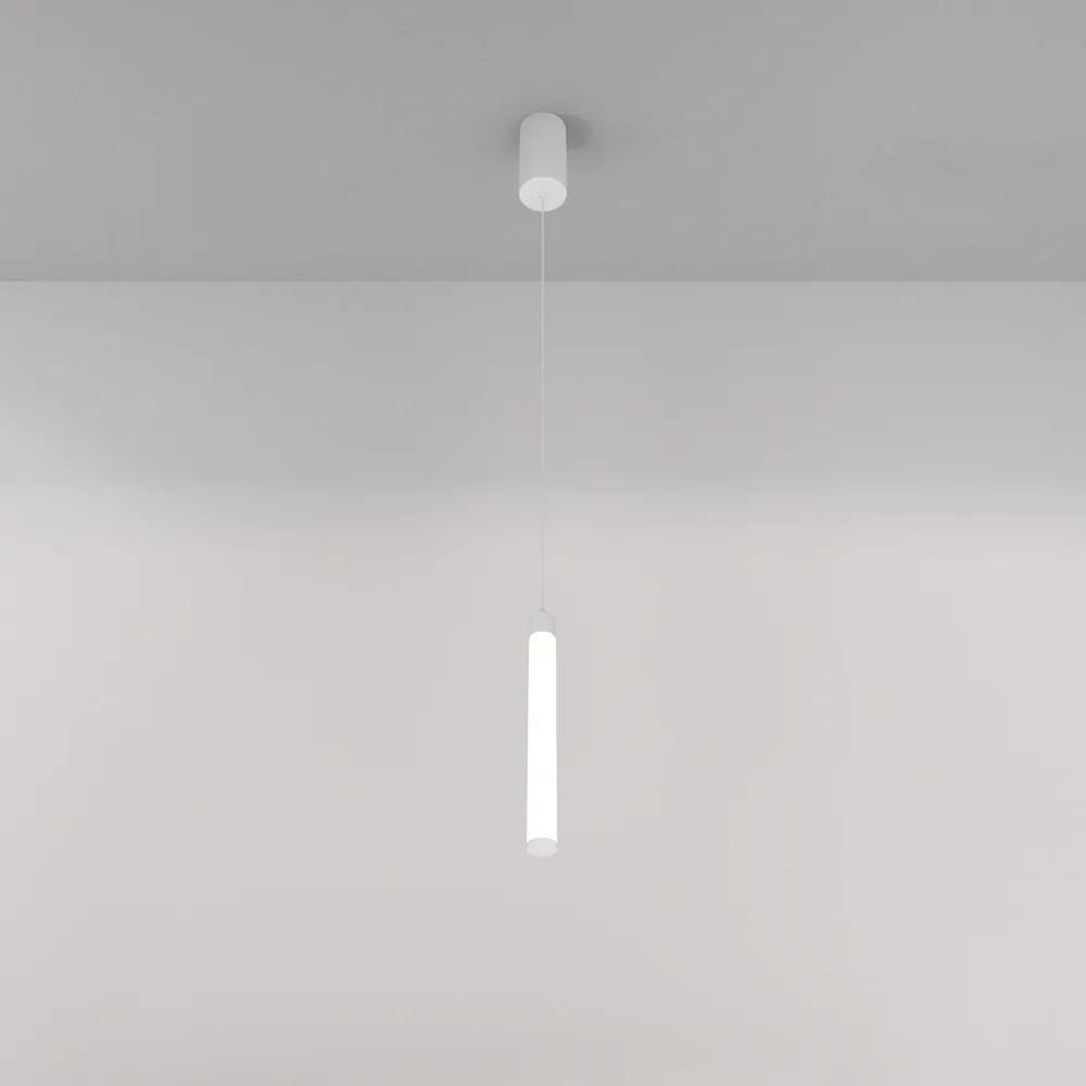 Lampadario A Sospensione Moderno Ray Alluminio Bianco Luce Led Integrato 10W