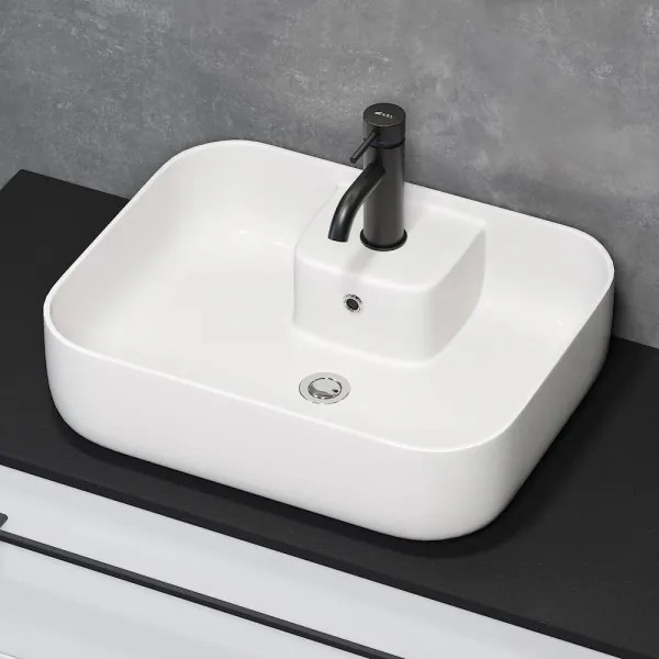 Lavabo da appoggio KRISTIANSAND 51x40cm ceramica/bianco