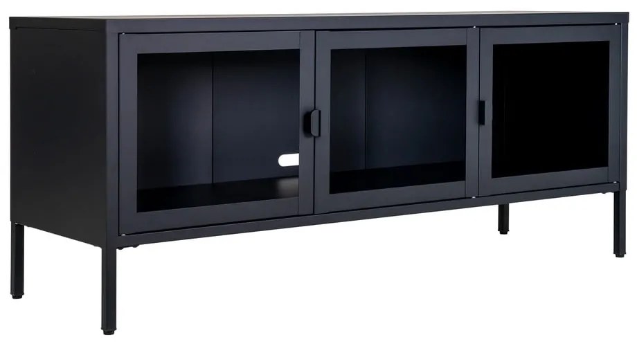 Tavolo TV in metallo nero 130x55 cm Brisbane - House Nordic