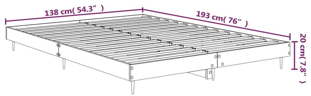 Giroletto Nero 135x190 cm in Legno Multistrato