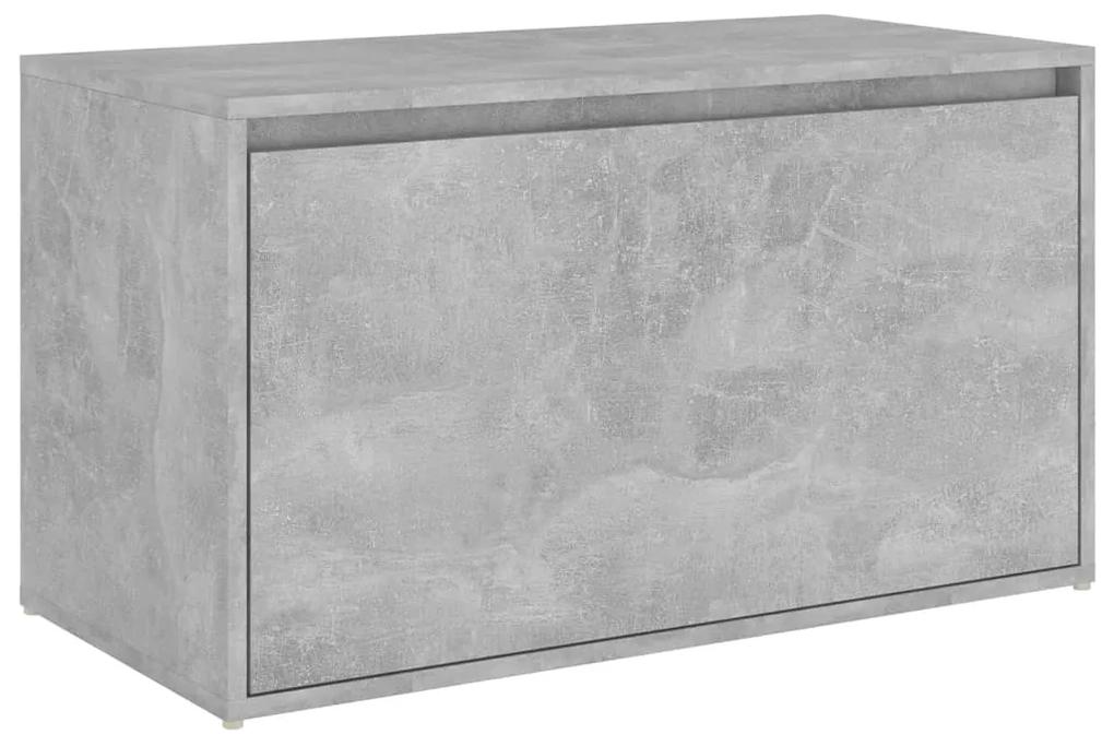 Panca da ingresso 80x40x45 cm grigio cemento in truciolato