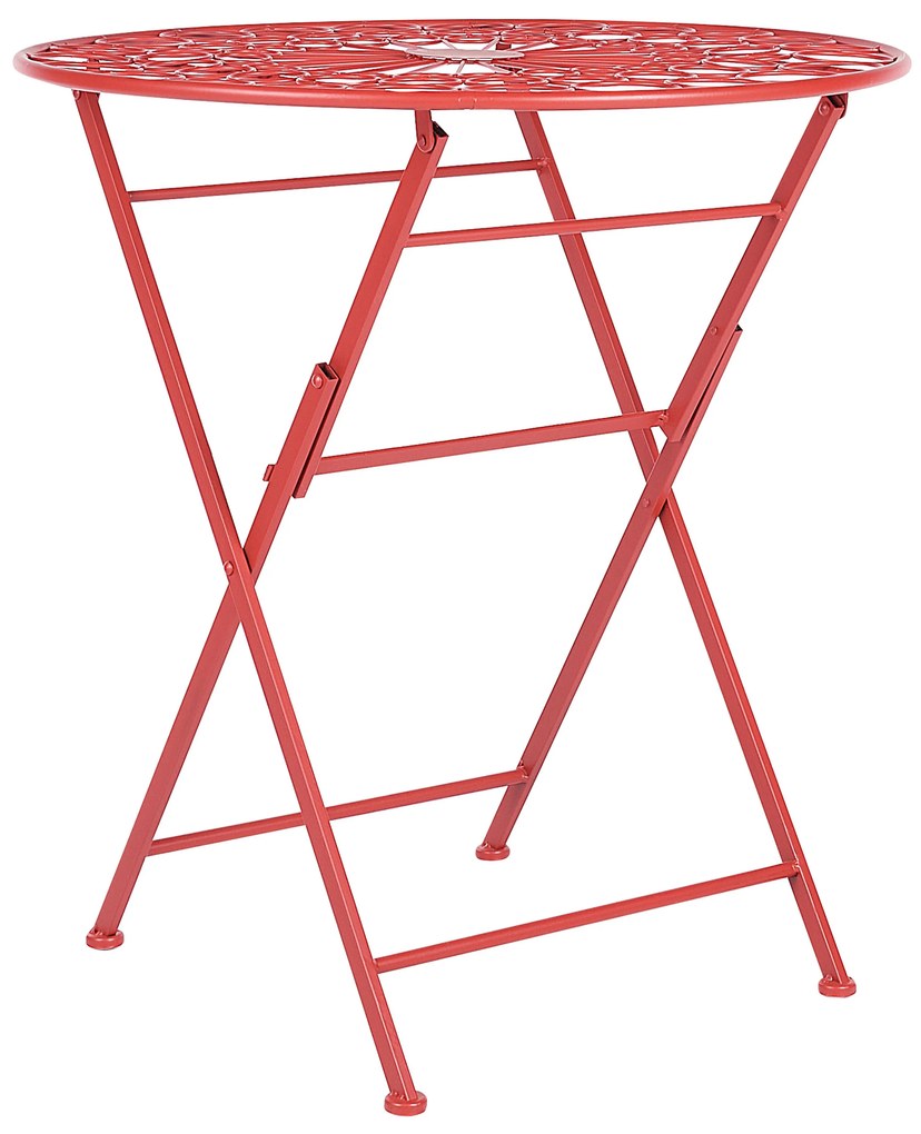 Set da balcone metallo rosso SCARIO Beliani
