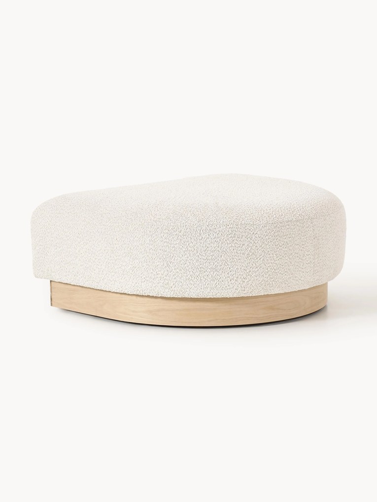 Pouf per divano in teddy bouclé Natalie