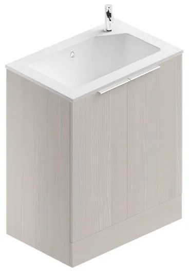 Mobile lavanderia Jnka 2 ante in mdf legno larice bianco P 45 x L 70 x H 91 cm