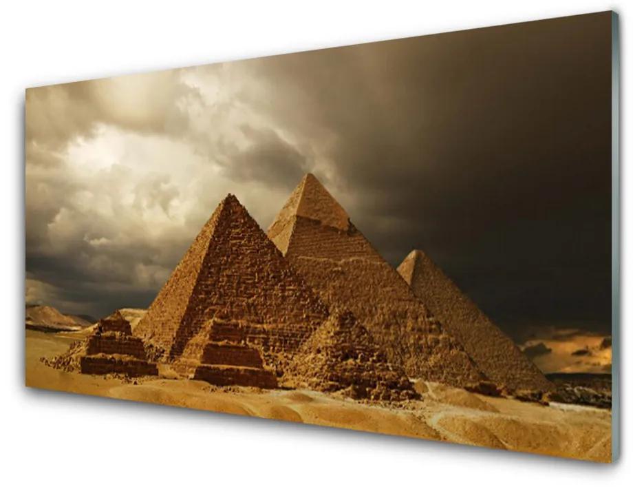 Quadro acrilico Piramidi di architettura 100x50 cm