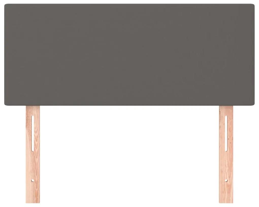 Testiera grigio 90x5x78/88 cm in similpelle