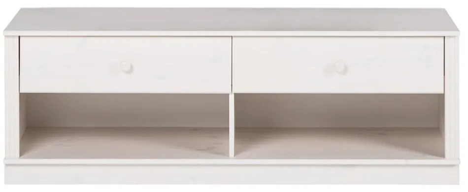 Mobile TV bianco in legno di pino 137x47 cm Anita - Støraa