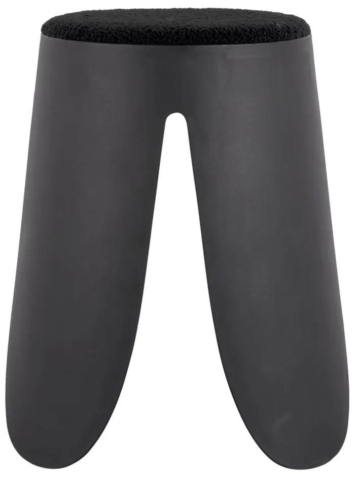 Sgabello in plastica nera Savor - Leitmotiv