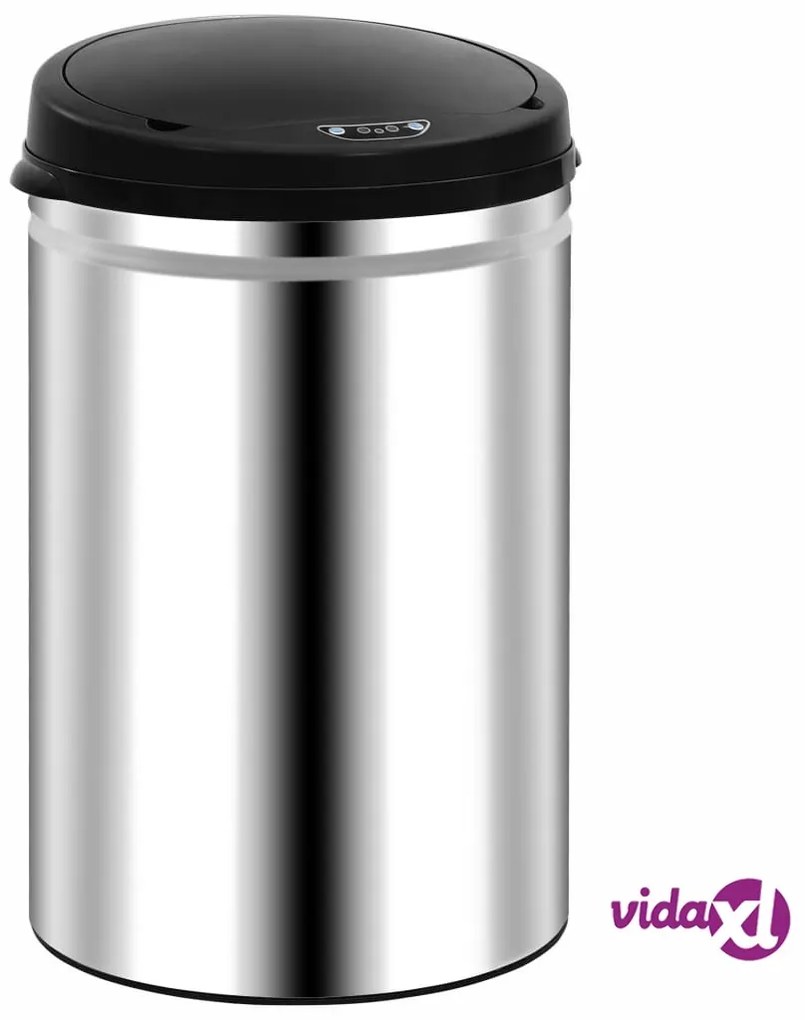 vidaXL Pattumiera Automatica con Sensore 30 L in Acciaio Inossidabile
