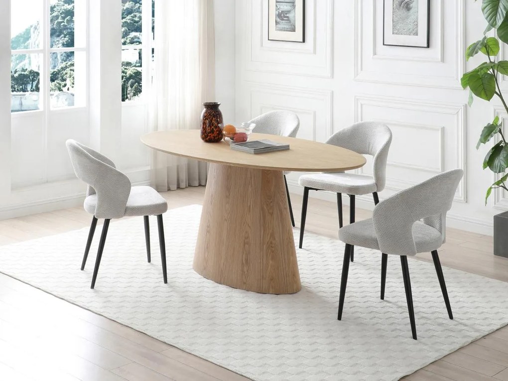 Tavolo da pranzo 6 coperti in MDF Naturale chiaro - ANTELADA