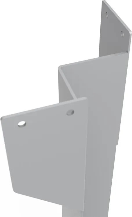 Gamba per mobili irregolare STEELMI Titi in acciaio argentato satinato L 15 x P 15 x H 72 cm