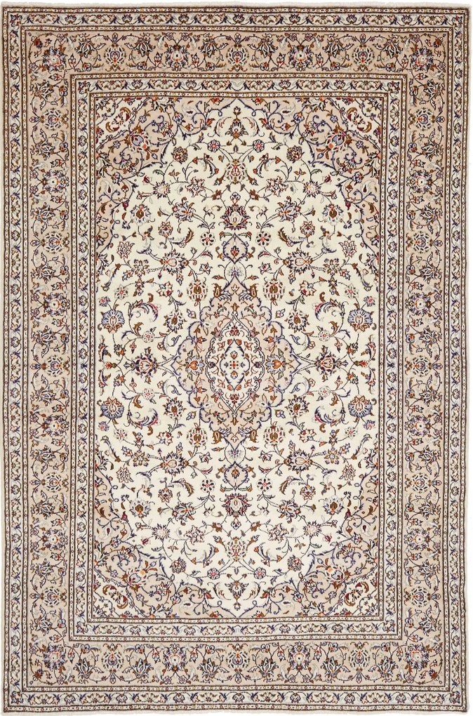 Kashan Tappeto persiano 190x290 Beige (Iran) Annodato A Mano