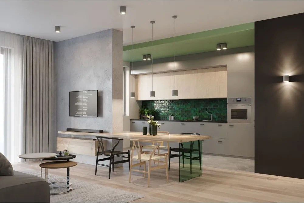 Lampada da parete grigia Roda - Sollux