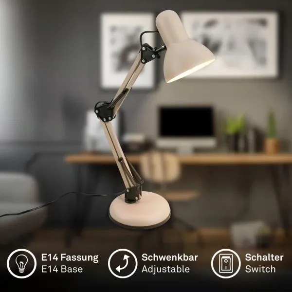 Brilo - Lampada da tavolo PIXA 1xE14/25W/230V beige