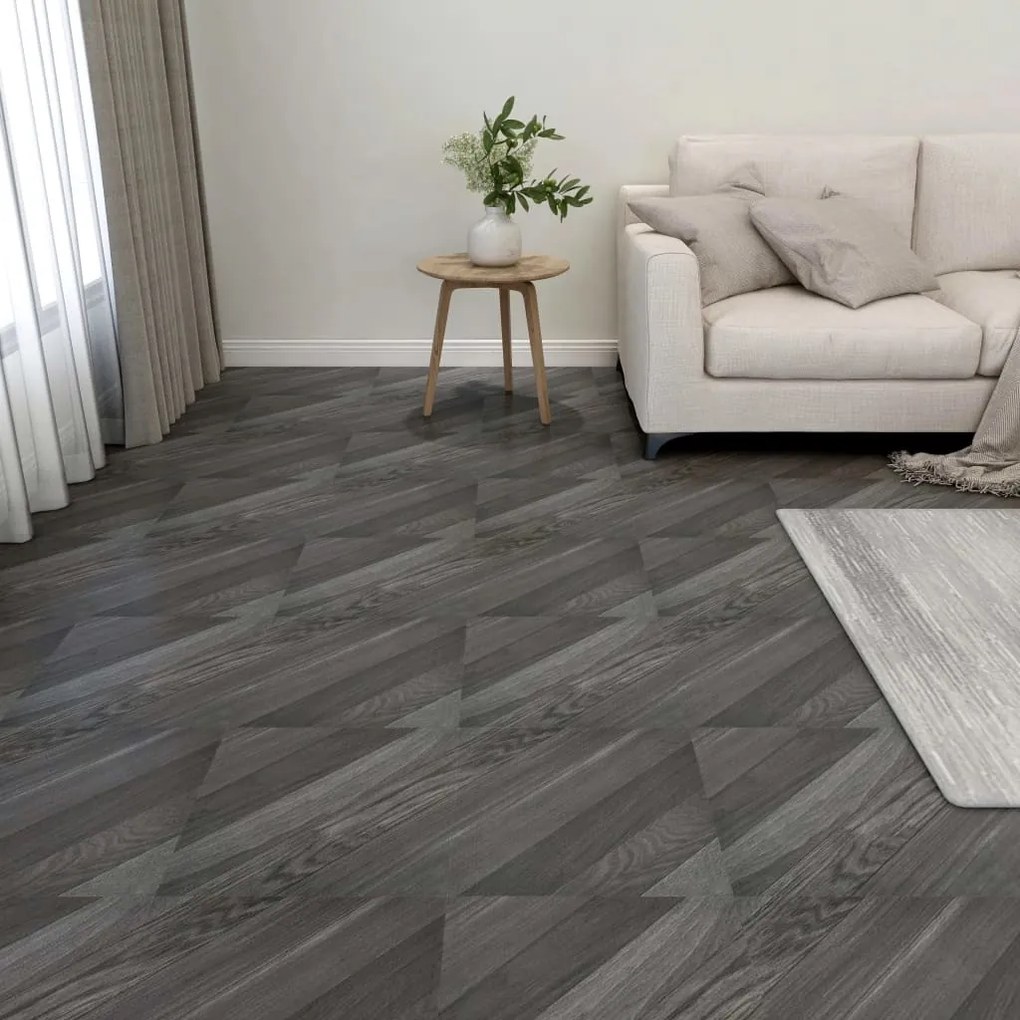 Listoni Pavimenti Autoadesivi 55 Pz İn Pvc 5,11 M² Grigi Rigati /