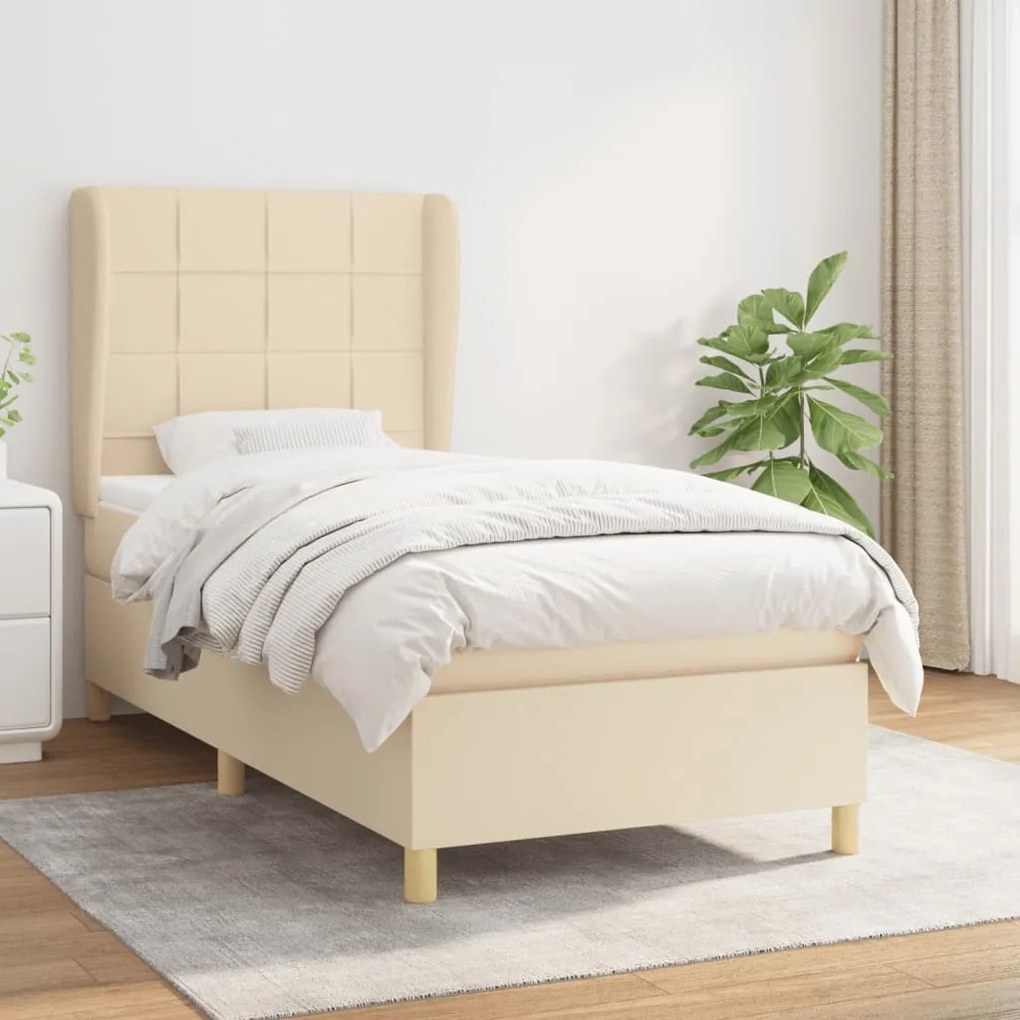 Giroletto A Molle Con Materasso Crema 90x200 Cm İntessuto /