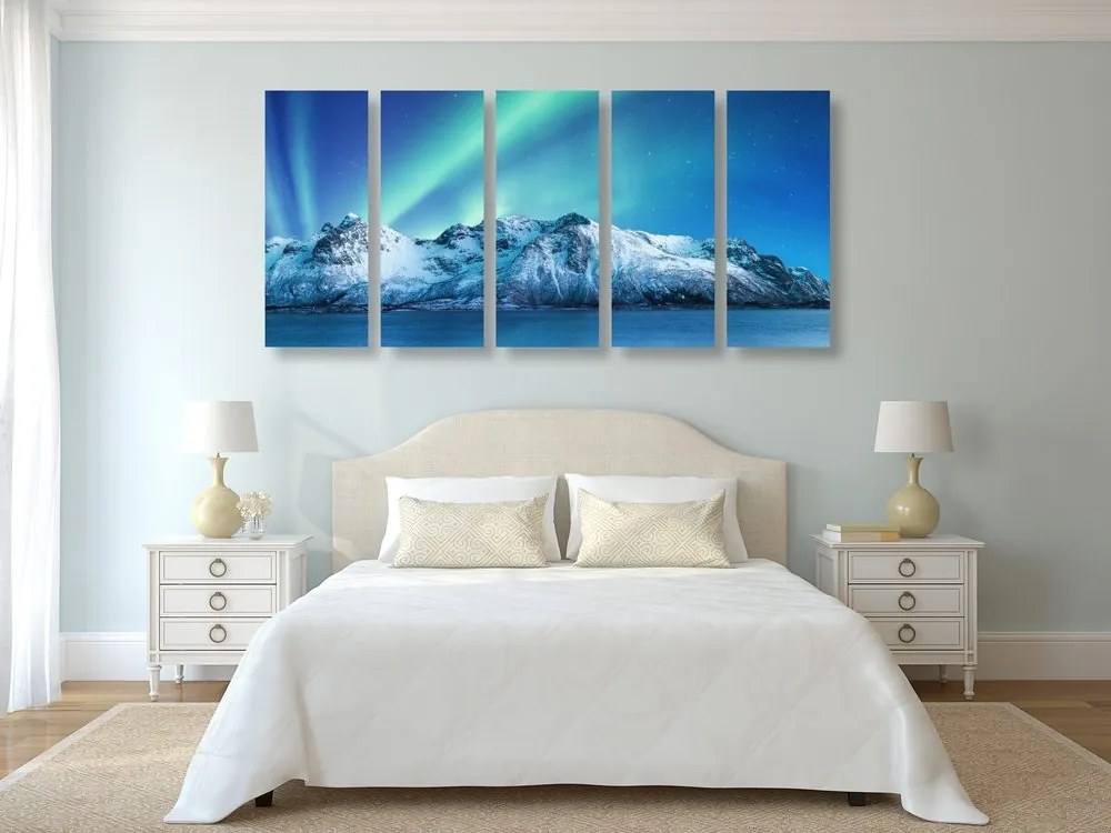 Quadri 5 pezzi – Aurora polare artica