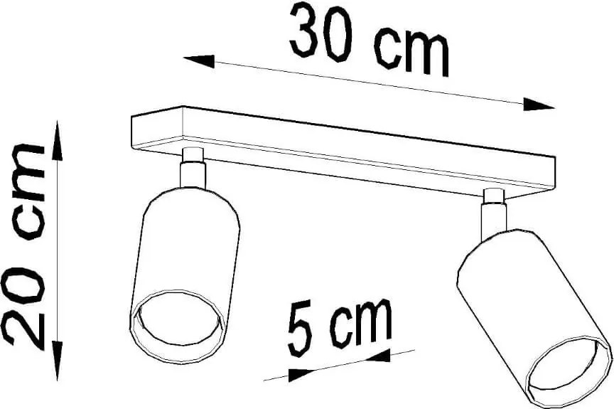 Lampada da Parete 2xGU10 Orientabile in Legno Naturale BERG