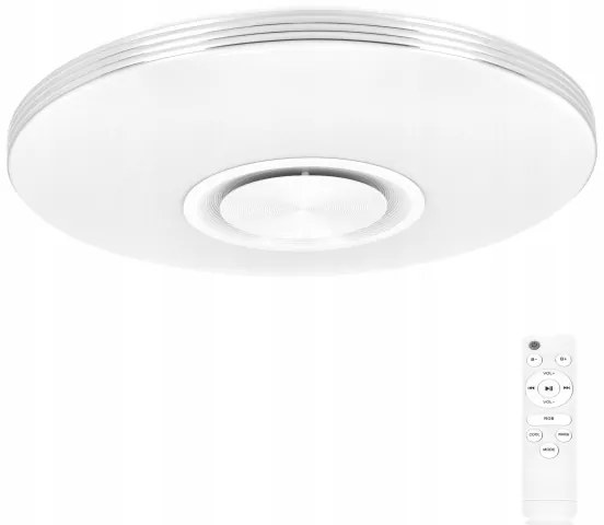 Plafoniera dimmerabile LED RGBW con altoparlante LED/60W/230V bianca + telecomando